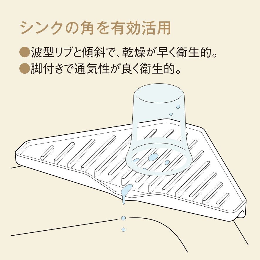 コーナー水切りトレー