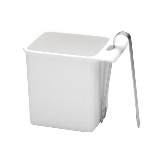 アイスペール(トング・目皿付) ホワイト M197 W