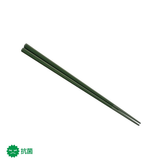 22.5cm角丸箸 緑 H52 GN