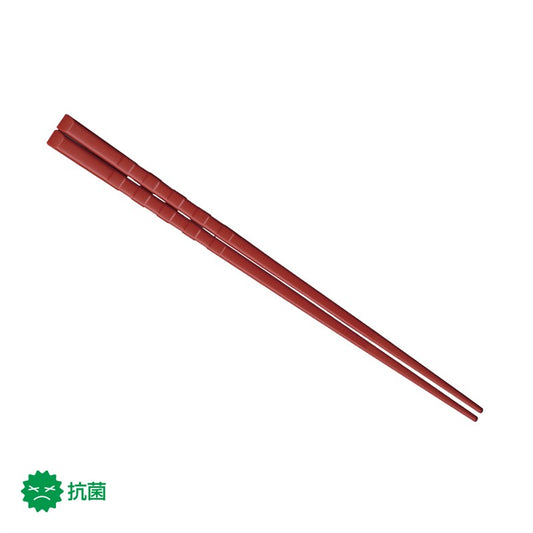22.5cm市松ハイロン箸 マット朱 H62 MTR