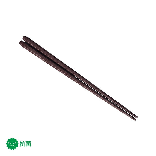 21cm六角箸 マット濃茶 H91 MBN