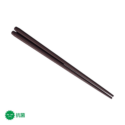 22.5cm六角箸 マット濃茶 H92 MBN