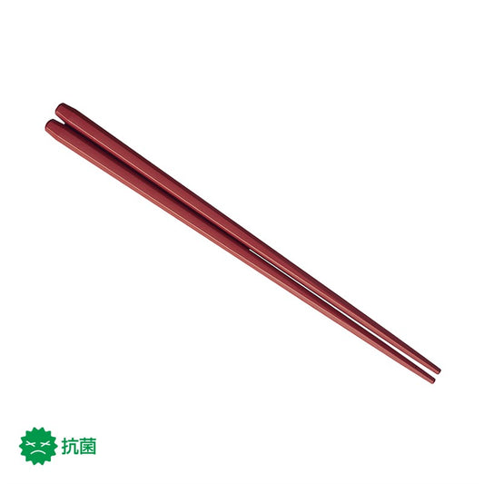 22.5cm六角箸 マット朱 H92 MTR