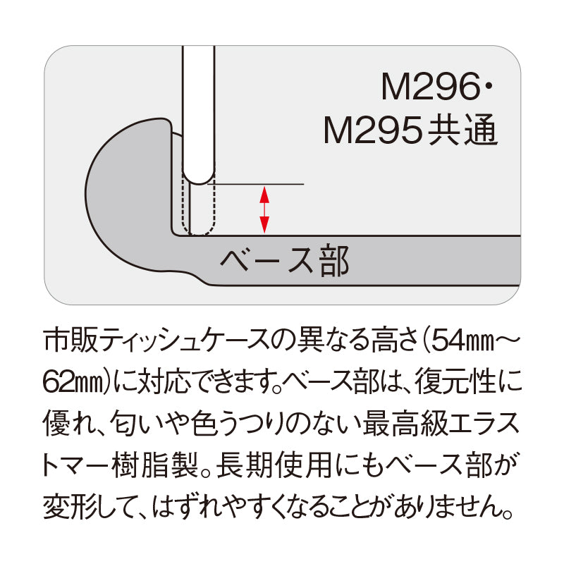 ティッシュボックス(浅型) ホワイト M296 IW