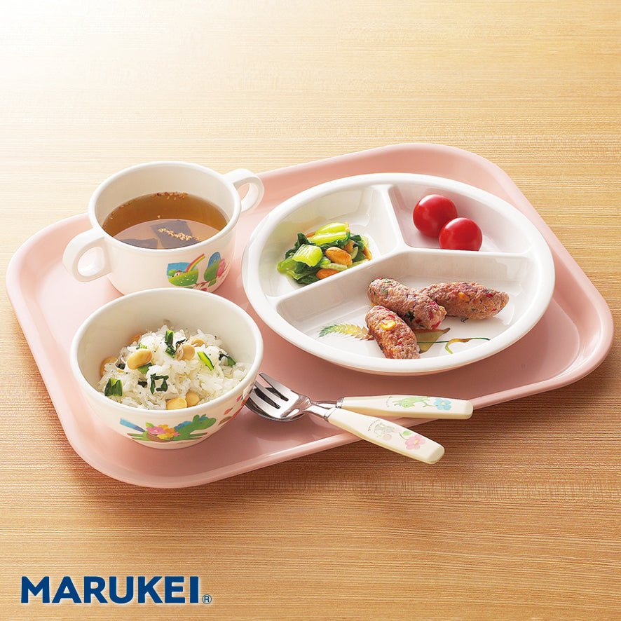 子供用メラミン食器】三つ仕切皿 小 ベリチャイルド リス J25 BC｜国際